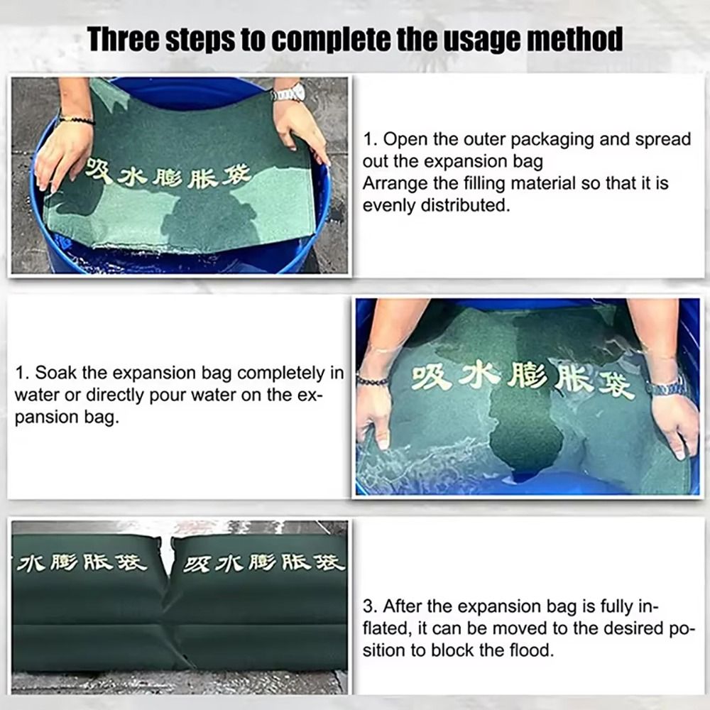 Flood Barrier Bag - 1 szt. Wielorazowy, chłonny worek z