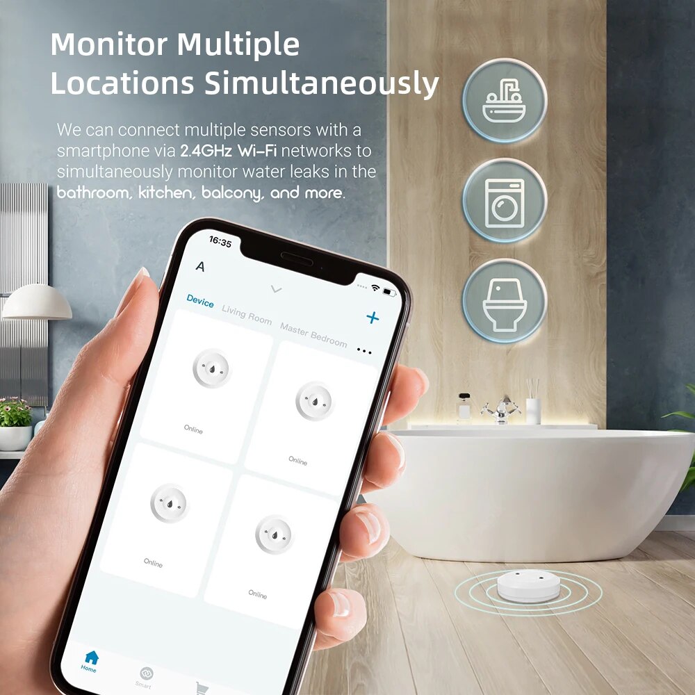 Czujnik wycieku wody Zigbee 3. – Water Alarm Sensor recenzja i cena