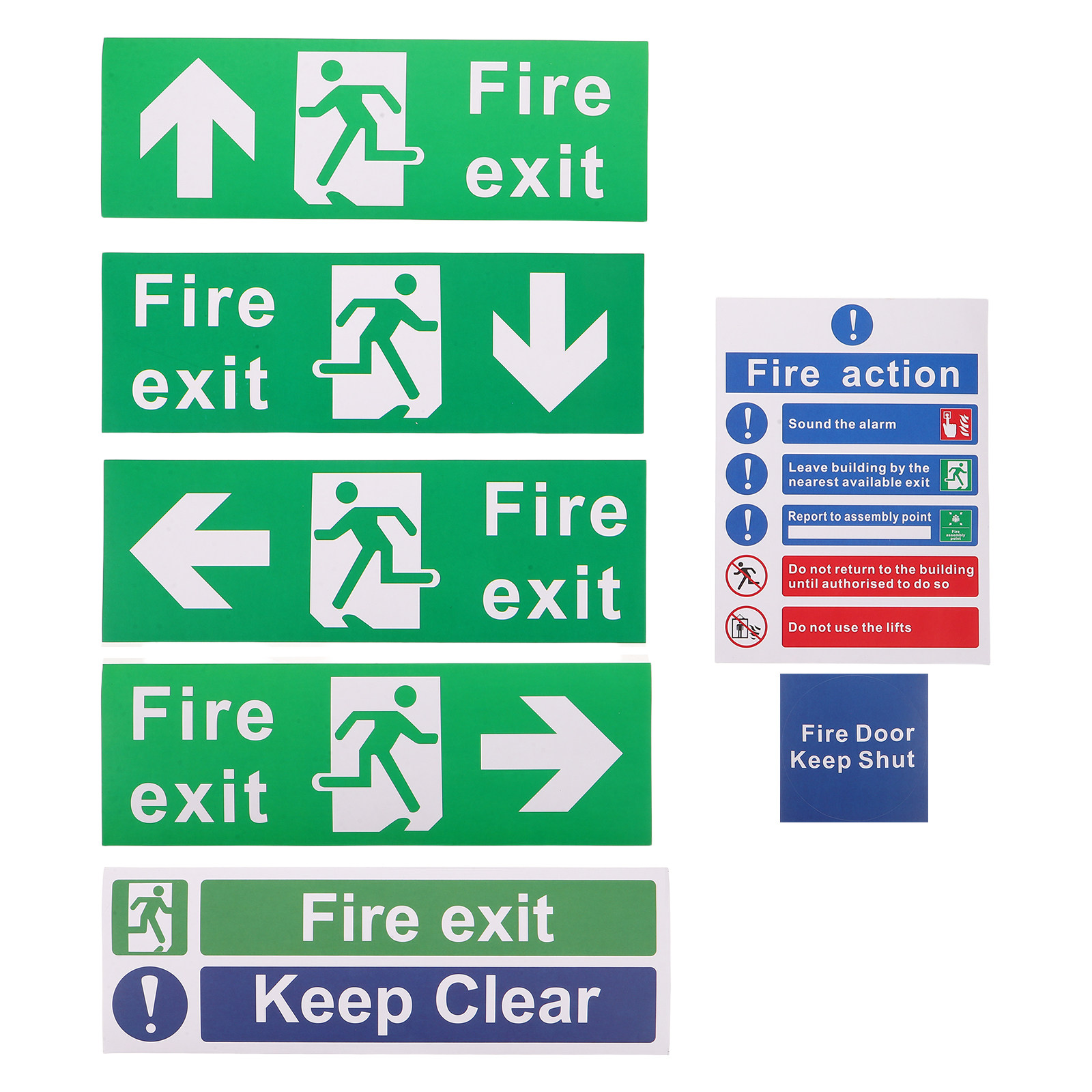 Zestaw 21 znaków ewakuacyjnych – Emergency Exit Sign recenzja i cena