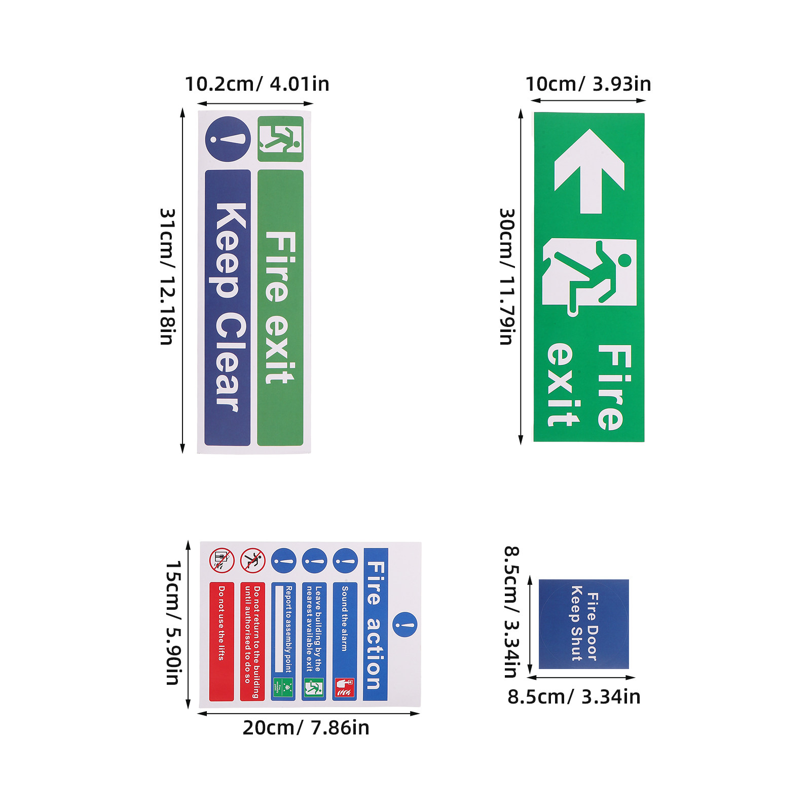 Zestaw 21 znaków ewakuacyjnych – Emergency Exit Sign recenzja i cena